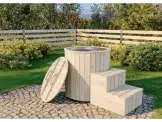 Cold Tub Finntherm bergen 2-personen-100-durchmesser-ablassventil-fichte-inaisi304-edelstahl-700liter-pefc
